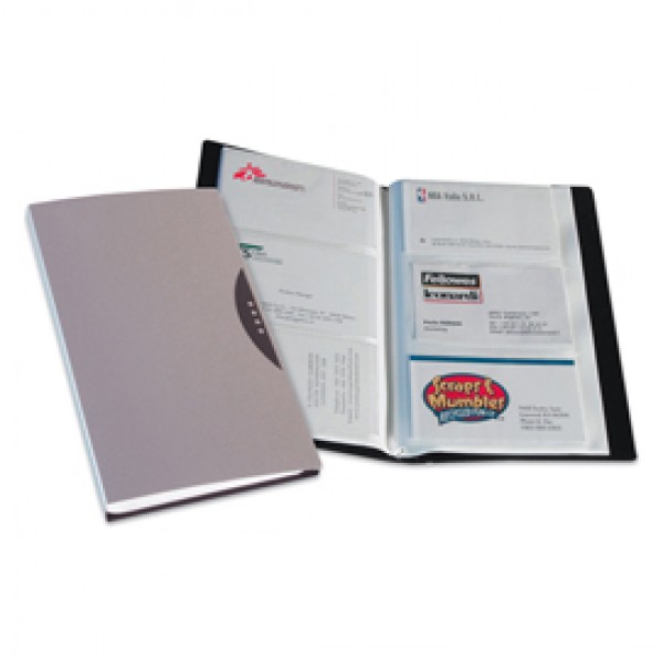 Portabiglietti da visita Office Suites - 120 tasche - con custodia - 11,4x19,2 cm - silver - Fellowes Portabiglietti da visita Office Suites - 120 tasche - con custodia - 11,4x19,2 cm - silver - Fellowes