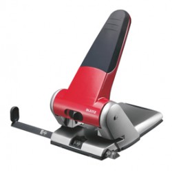 Perforatore 5180 - passo 8 cm - massimo 65 fogli - 2 fori - rosso - Leitz