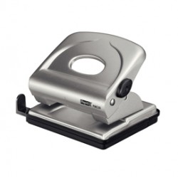 Perforatore FMC25+ - massimo 30 fogli - 2 fori - passo 8 cm - argento - Rapid