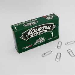 Fermagli zincati - lunghezza 20 mm - n. 1 - Leone - conf. 100 pezzi