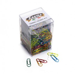 Fermagli metallizzati - lunghezza 26 mm - n. 2 - colori assortiti - Leone - conf. 500 pezzi