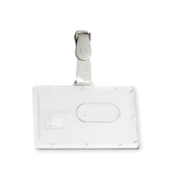 Portabadge rigido Pocket - clip in plastica - 5,3 x 8,5 cm - Fellowes Portabadge rigido Pocket - clip in plastica - 5,3 x 8,5 cm - Fellowes