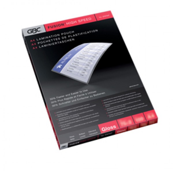 Pouches - A4 - 216x303 mm - 2x125 micron - highspeed - GBC - scatola 100 pezzi Pouches - A4 - 216x303 mm - 2x125 micron - highspeed - GBC - scatola 100 pezzi