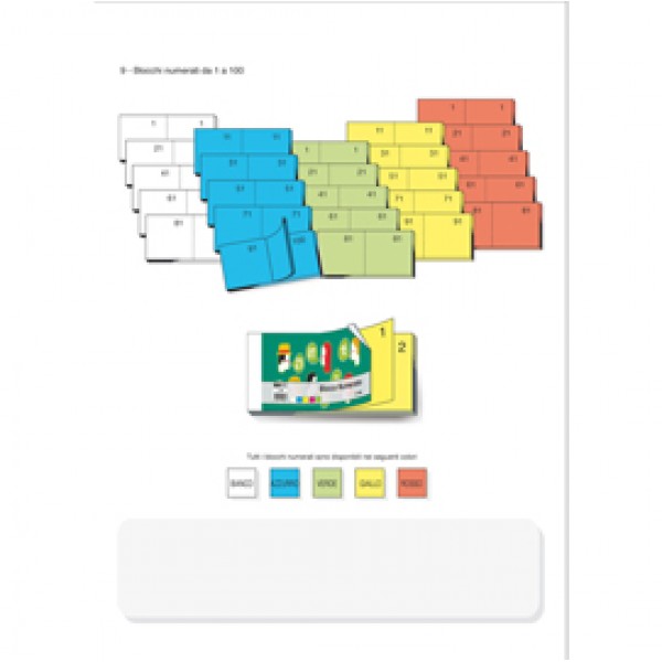 Blocco numerato 1/100 - colori assortiti - 13 x 6 cm - Edipro Blocco numerato 1/100 - colori assortiti - 13 x 6 cm - Edipro