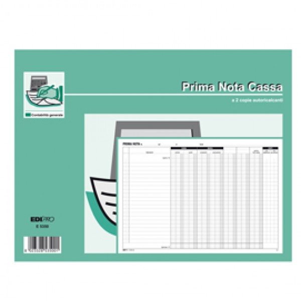 Blocco prima nota cassa/banca - 50/50 fogli autoricalcanti - 22 x 30cm - Edipro Blocco prima nota cassa/banca - 50/50 fogli autoricalcanti - 22 x 30cm - Edipro