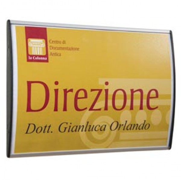 Targa da parete Arkos - 10x15 cm - profilo silver - Studio T