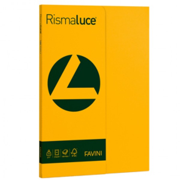 Carta Rismaluce Small - A4 - 90 gr - giallo oro 52 - Favini - conf. 100 fogli Carta Rismaluce Small - A4 - 90 gr - giallo oro 52 - Favini - conf. 100 fogli