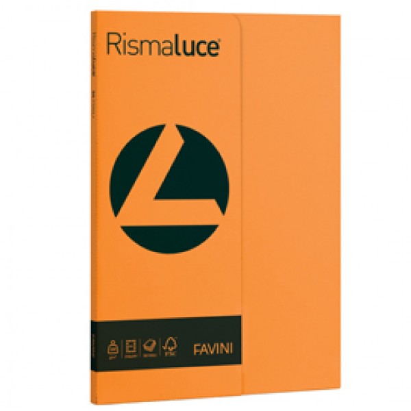 Carta Rismaluce Small - A4 - 200 gr - arancio 56 - Favini - conf. 50 fogli Carta Rismaluce Small - A4 - 200 gr - arancio 56 - Favini - conf. 50 fogli