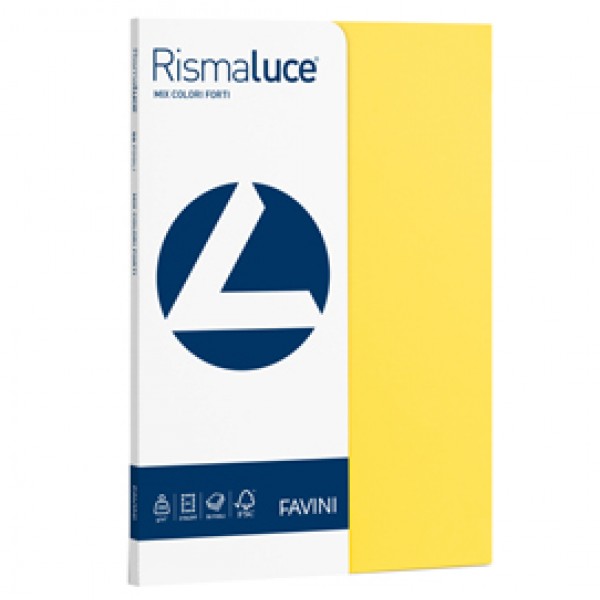 Carta Rismaluce Small - A4 - 200 gr - mix 5 colori - Favini - conf. 50 fogli Carta Rismaluce Small - A4 - 200 gr - mix 5 colori - Favini - conf. 50 fogli