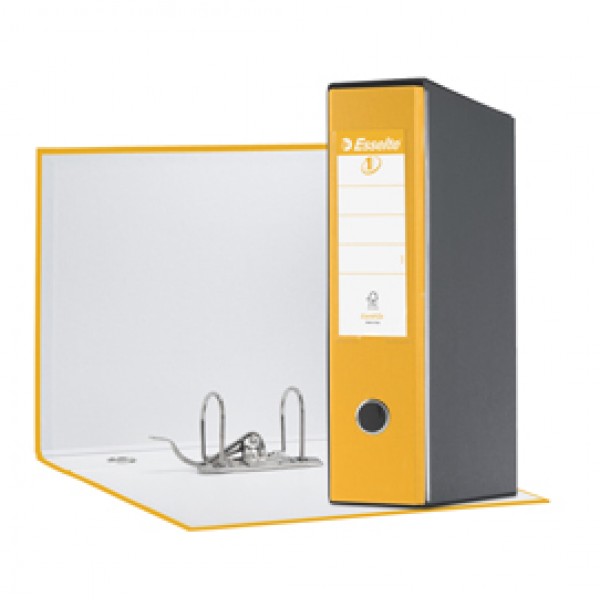 Registratore Eurofile G55 - dorso 8 cm - protocollo 23x33 cm - giallo - Esselte Registratore Eurofile G55 - dorso 8 cm - protocollo 23x33 cm - giallo - Esselte