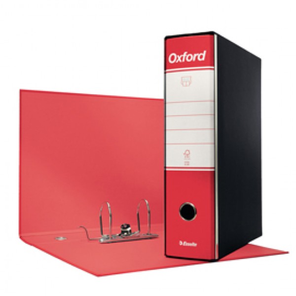 Registratore Oxford G85 - dorso 8 cm - protocollo 23x33 cm - rosso - Esselte Registratore Oxford G85 - dorso 8 cm - protocollo 23x33 cm - rosso - Esselte