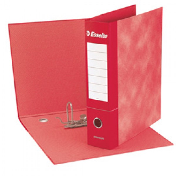 Registratore Essentials G75 - dorso 8 cm - protocollo 23x33 cm - rosso - Esselte Registratore Essentials G75 - dorso 8 cm - protocollo 23x33 cm - rosso - Esselte