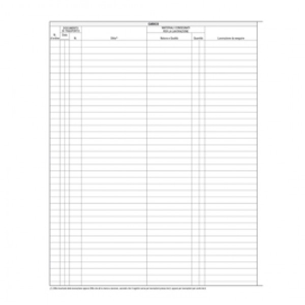 Registro merci in lavorazione - 31 x 24cm - 47 fogli - Edipro Registro merci in lavorazione - 31 x 24cm - 47 fogli - Edipro