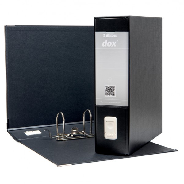 Registratore Dox 1 - dorso 8 cm - commerciale 23x29,7 cm - nero - Esselte Registratore Dox 1 - dorso 8 cm - commerciale 23x29,7 cm - nero - Esselte