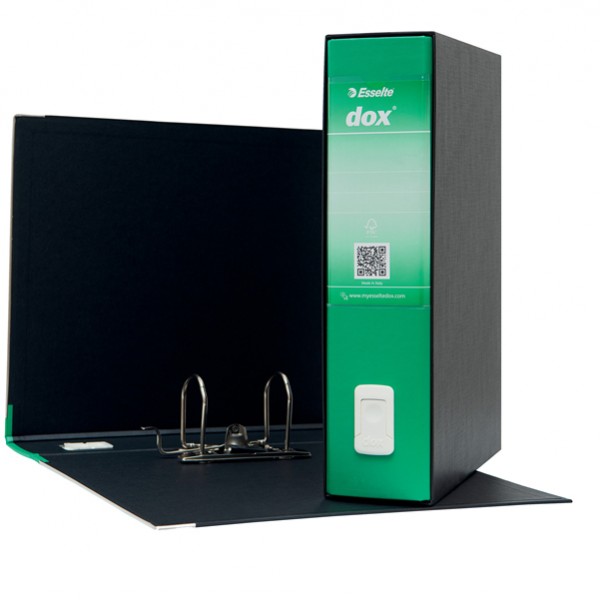 Registratore Dox 2 - dorso 8 cm - protocollo 23x34 cm - verde - Esselte