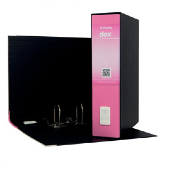 Registratore Dox 2 - dorso 8 cm - protocollo 23 x 34 cm - rosa - Esselte Registratore Dox 2 - dorso 8 cm - protocollo 23 x 34 cm - rosa - Esselte