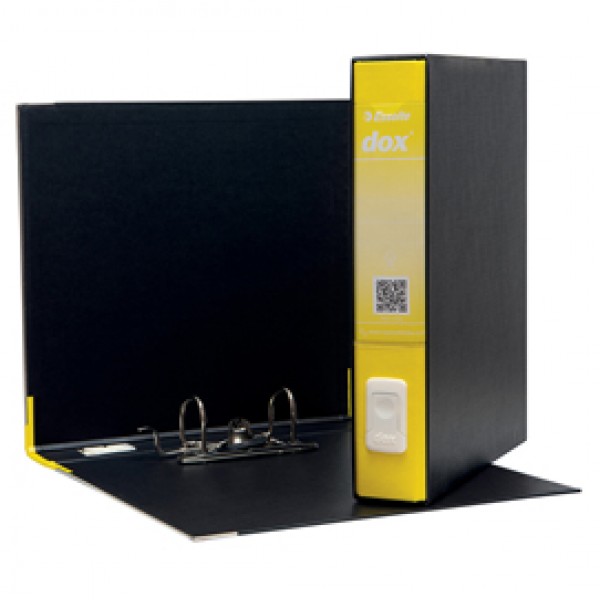 Registratore Dox 4 - dorso 5 cm - commerciale 23x29,7 cm - giallo - Esselte Registratore Dox 4 - dorso 5 cm - commerciale 23x29,7 cm - giallo - Esselte