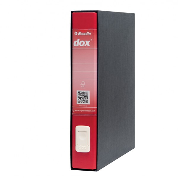 Registratore Dox 4 - dorso 5 cm - commerciale 23x29,7 cm - rosso - Esselte Registratore Dox 4 - dorso 5 cm - commerciale 23x29,7 cm - rosso - Esselte
