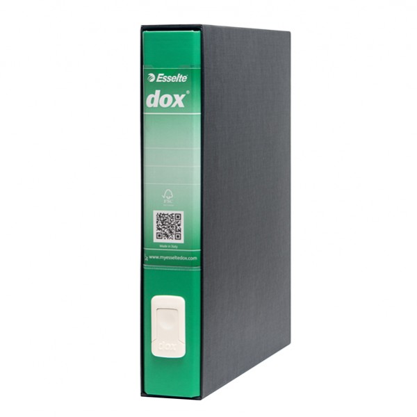 Registratore Dox 4 - dorso 5 cm - commerciale 23x29,7 cm - verde - Esselte Registratore Dox 4 - dorso 5 cm - commerciale 23x29,7 cm - verde - Esselte