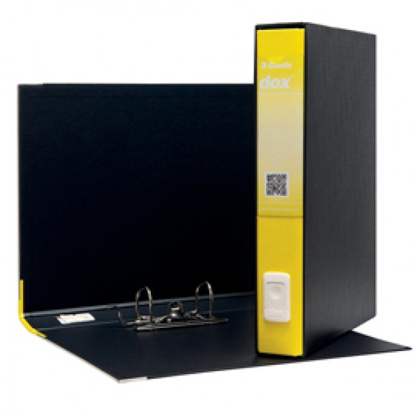 Registratore Dox 5 - dorso 5 cm - protocollo 23x34 cm - giallo - Esselte Registratore Dox 5 - dorso 5 cm - protocollo 23x34 cm - giallo - Esselte