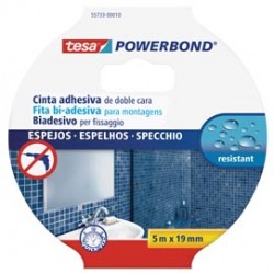 Nastro biadesivo per specchi Tesa® Powerbond - 5 mt x 19 mm - bianco - Tesa®