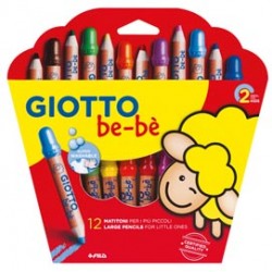 Supermatitoni - diametro mina 7 mm - con temperino - colori assortiti - Giotto - astuccio 12 pezzi