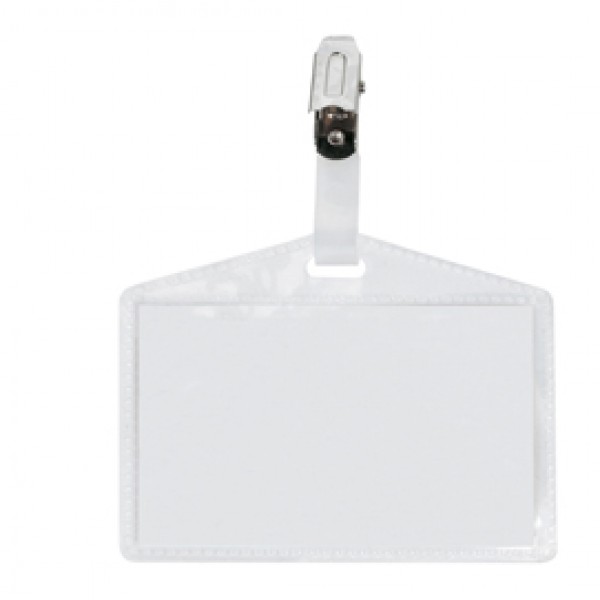 Portanome Pass 3 P - clip in metallo - senza cartoncino - 9,5 x 6 cm - Sei Rota - conf. 100 pezzi Portanome Pass 3 P - clip in metallo - senza cartoncino - 9,5 x 6 cm - Sei Rota - conf. 100 pezzi