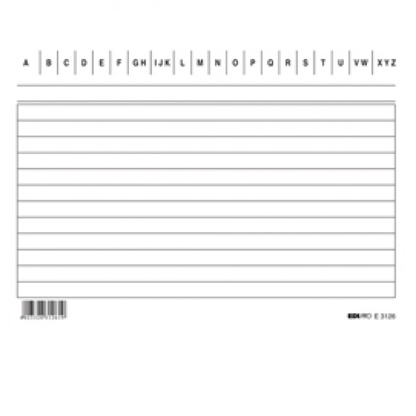 Schede in cartoncino rigate - 15x10,5 cm orizzontale - Edipro - conf. 100 pezzi Schede in cartoncino rigate - 15x10,5 cm orizzontale - Edipro - conf. 100 pezzi
