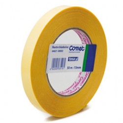 Nastro biadesivo - 50 mt x 15 mm - trasparente - Comet®