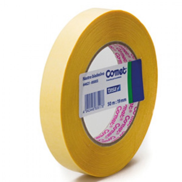Nastro biadesivo - 50 mt x 19 mm - trasparente - Comet® Nastro biadesivo - 50 mt x 19 mm - trasparente - Comet®