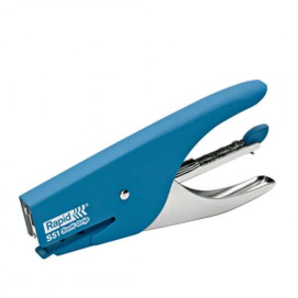 Cucitrice a pinza Rapid Supreme S51 Soft Grip - azzurro - Rapid Cucitrice a pinza Rapid Supreme S51 Soft Grip - azzurro - Rapid