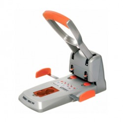 Perforatore HDC150 - massimo 150 fogli - 2 fori - passo 8 cm - grigio/arancio - Rapid