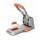 Perforatore HDC150 - massimo 150 fogli - 2 fori - passo 8 cm - grigio/arancio - Rapid