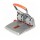 Perforatore HDC150 - massimo 150 fogli - 4 fori - passo 8 cm - grigio/arancio - Rapid