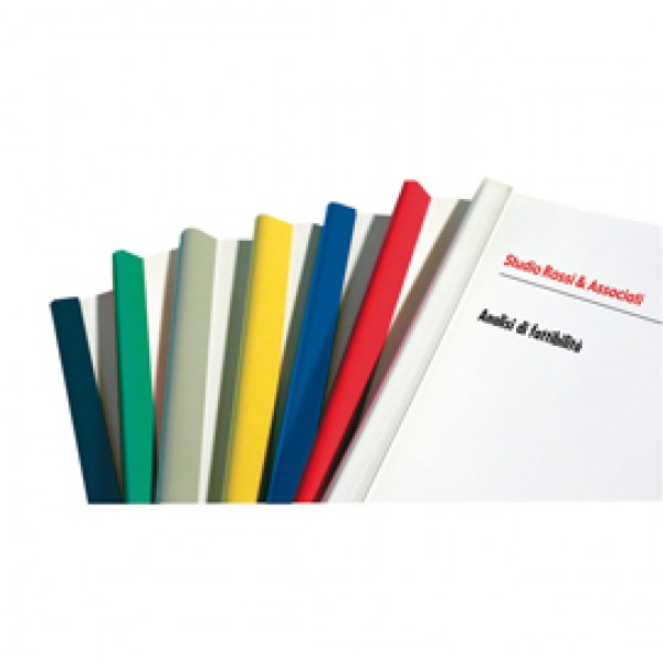 Dorsetti tondi per rilegatura - 8 mm - giallo - Fellowes - scatola 50 pezzi Dorsetti tondi per rilegatura - 8 mm - giallo - Fellowes - scatola 50 pezzi