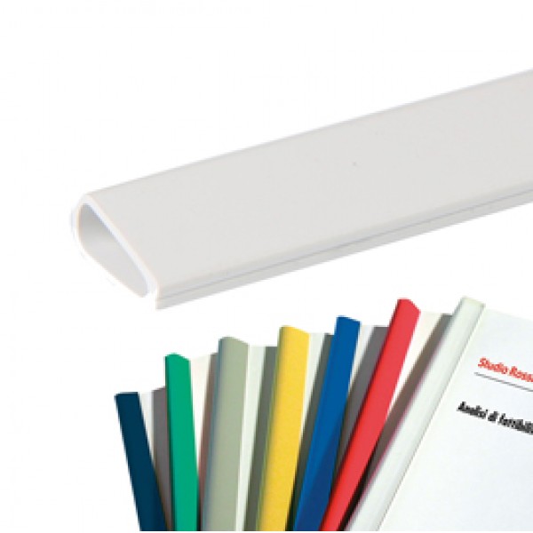 Dorsetti triangolari per rilegatura - 11 mm - bianco - Fellowes - scatola 30 pezzi Dorsetti triangolari per rilegatura - 11 mm - bianco - Fellowes - scatola 30 pezzi