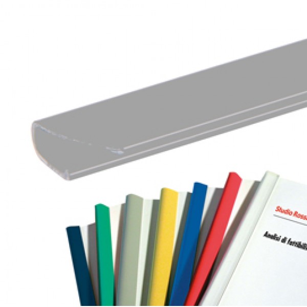 Dorsetti triangolari per rilegatura - 16 mm - grigio - Fellowes - scatola 25 pezzi Dorsetti triangolari per rilegatura - 16 mm - grigio - Fellowes - scatola 25 pezzi