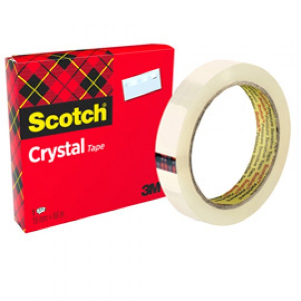 Nastro adesivo Crystal 600 - 66 m x 19 mm - trasparente - Scotch®