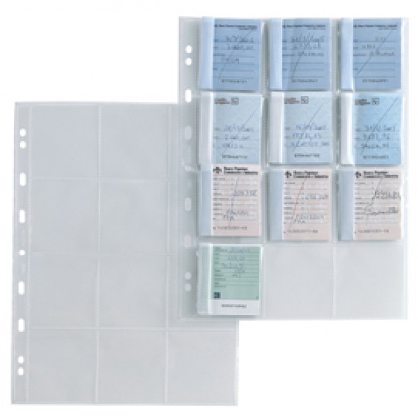 Buste porta matrici assegni Atla MA - foratura universale - 12 tasche - trasparente - Sei Rota - conf. 10 pezzi Buste porta matrici assegni Atla MA - foratura universale - 12 tasche - trasparente - Sei Rota - conf. 10 pezzi
