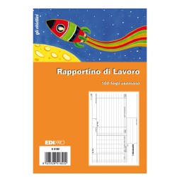 Blocco rapportino di lavoro E5182 - uso mano - 15 x 23 cm - Edipro