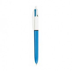 Penna a sfera a scatto  multifunzione  4 Colours Classic  - punta 1,0mm - nero, blu, rosso, verde - Bic -  conf. 12 pezzi