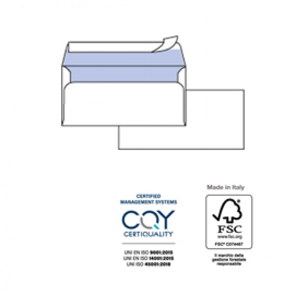 Busta Silver80 Strip FSC - internografata - senza finestra - 11,4 x 16,2 cm - 80 gr - bianco - Pigna Envelopes - conf. 25 pezzi Busta Silver80 Strip FSC - internografata - senza finestra - 11,4 x 16,2 cm - 80 gr - bianco - Pigna Envelopes - conf. 25 pezzi
