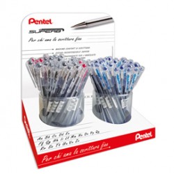 Penna sfera SuperB - colori assortiti (blu/rosso/nero) - Pentel - expo 96 pezzi
