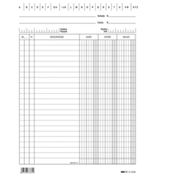 Schede in cartoncino dare/avere/saldo - 21 x 15 cm - Edipro - conf. 100 pezzi Schede in cartoncino dare/avere/saldo - 21 x 15 cm - Edipro - conf. 100 pezzi