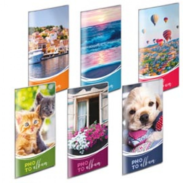 Album portafoto a busta saldato - assortiti - 175 x 325mm - contiene fino a 96 foto da 10x15cm - Lebez Album portafoto a busta saldato - assortiti - 175 x 325mm - contiene fino a 96 foto da 10x15cm - Lebez