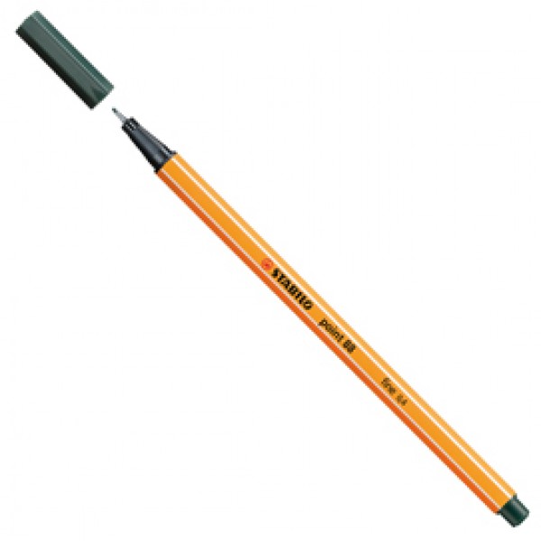 Fineliner Point 88 - tratto 0,4 mm - verde oliva 63 - Stabilo Fineliner Point 88 - tratto 0,4 mm - verde oliva 63 - Stabilo