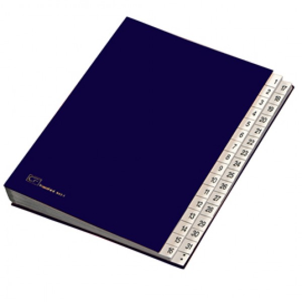 Classificatore numerico 1/31 - 643E - 24x34 cm - blu - Fraschini