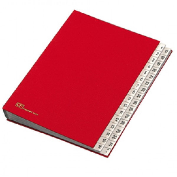 Classificatore numerico 1/31 - 643D - 24x34 cm - rosso - Fraschini Classificatore numerico 1/31 - 643D - 24x34 cm - rosso - Fraschini