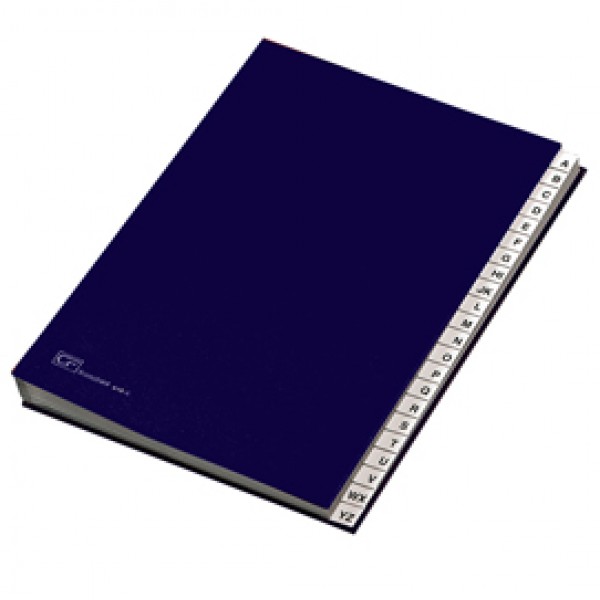 Classificatore alfabetico A/Z - 640E - 24x34 cm - blu - Fraschini