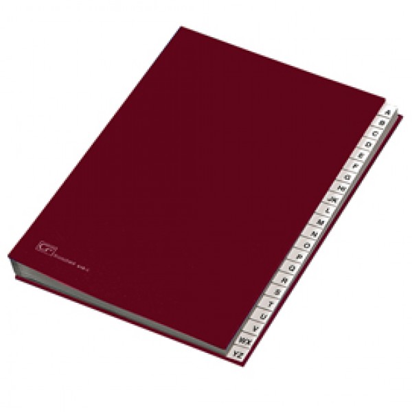 Classificatore alfabetico A/Z - 640E - 24x34 cm - rosso - Fraschini Classificatore alfabetico A/Z - 640E - 24x34 cm - rosso - Fraschini